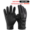 Winter Gloves Bicycle Motorcycle SBR Men Women Full Finger Windproof Gloves Warm Fleece Skiing Glove Cycling Equipment