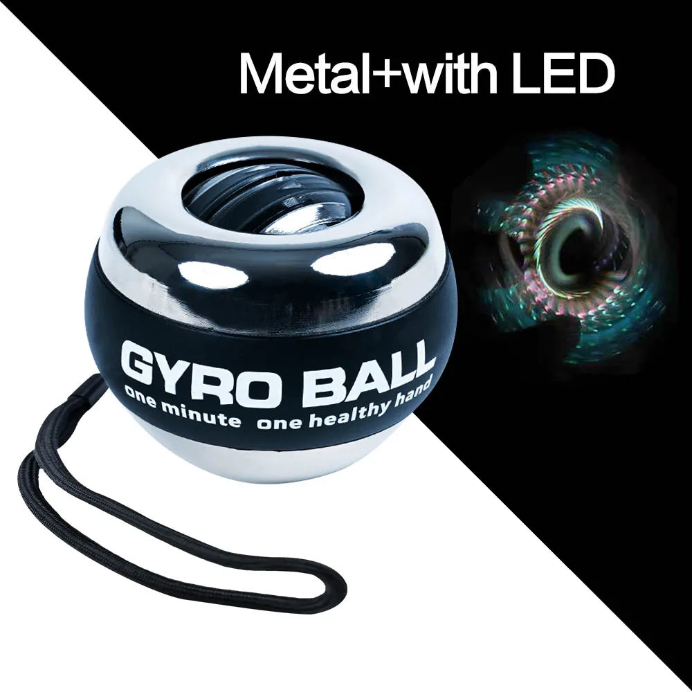 Gyro Handgelenktrainer aus Metall mit LED-Beleuchtung
