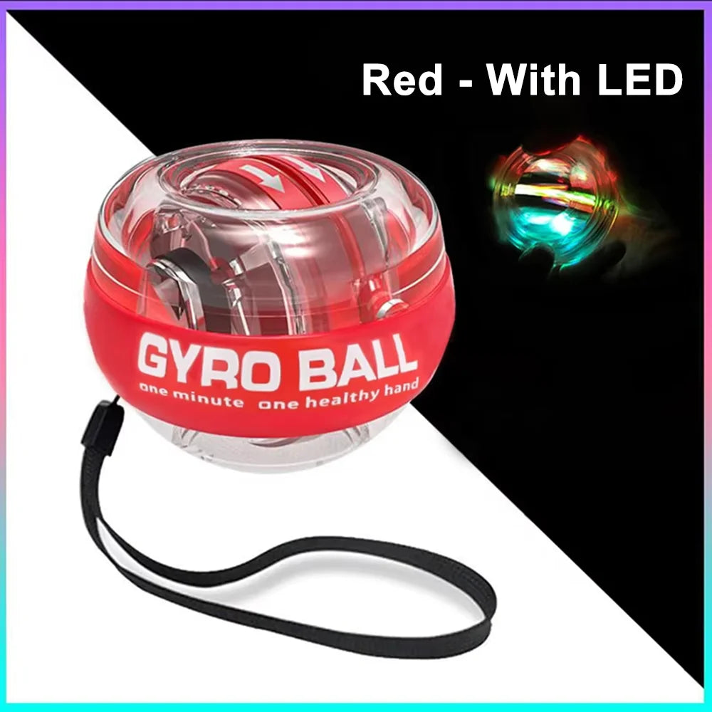 Gyro Handgelenktrainer in Rot mit LED-Beleuchtung