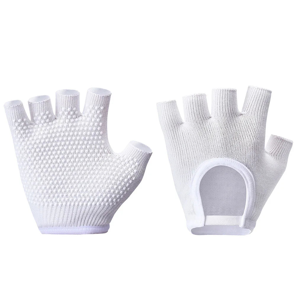 1Pair Half Finger Yoga Antislip Gloves Women Pilates Warm Cycling Gloves Multicolor Yoga Gloves Fitness Aerial Yoga Accessory