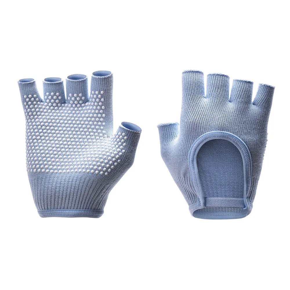 1Pair Half Finger Yoga Antislip Gloves Women Pilates Warm Cycling Gloves Multicolor Yoga Gloves Fitness Aerial Yoga Accessory