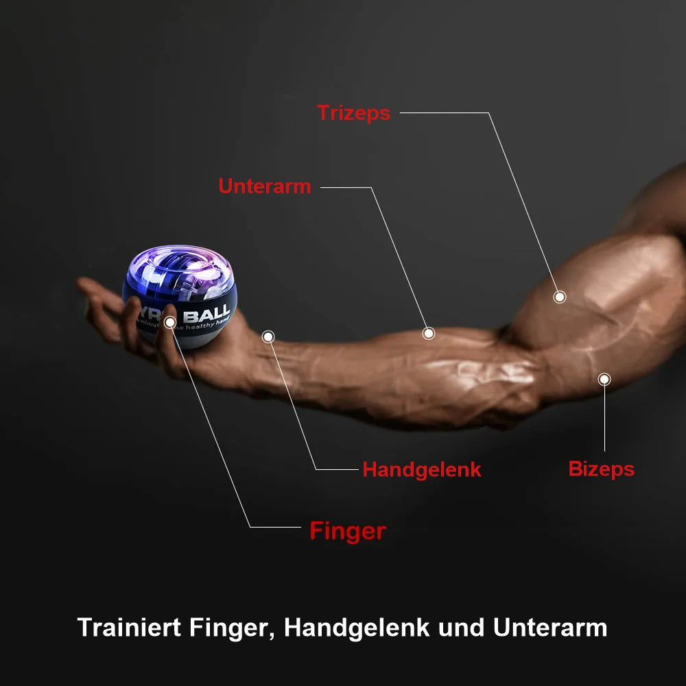 Funfit180 Gyro Handgelenktrainer Mit LED – Auto-Start Powerball Für Unterarm, Griffkraft & Handgelenk