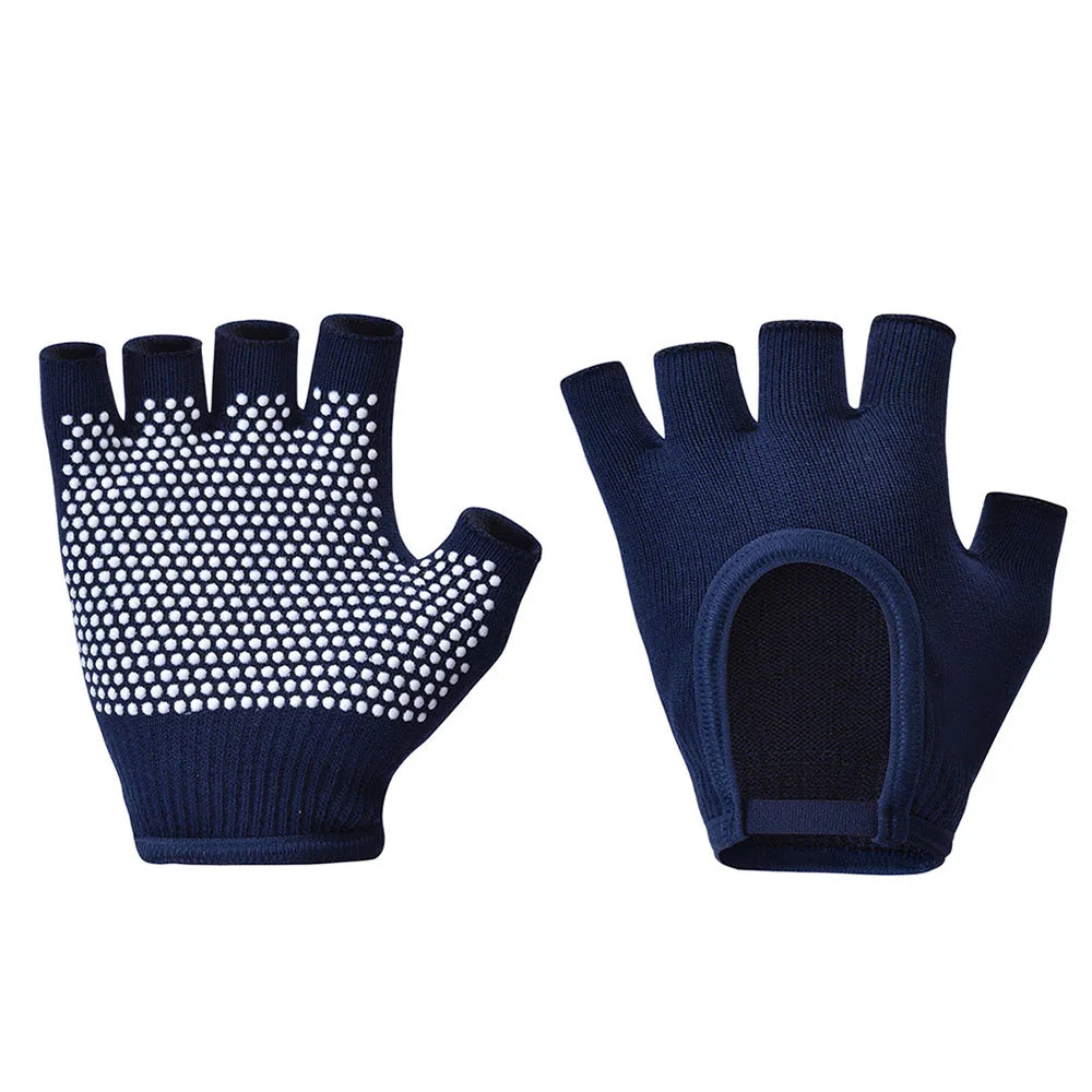 1Pair Half Finger Yoga Antislip Gloves Women Pilates Warm Cycling Gloves Multicolor Yoga Gloves Fitness Aerial Yoga Accessory