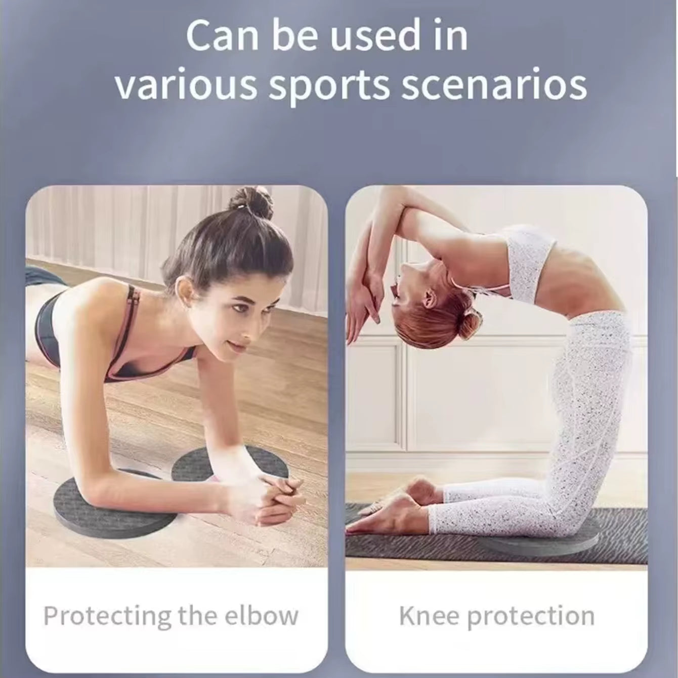 Yoga Knee Pads 2 Pack, Yoga Knee Cushion Thick Exercise Pads for Knees Elbows Wrist Hands Head Foam Pilates Kneeling Pad