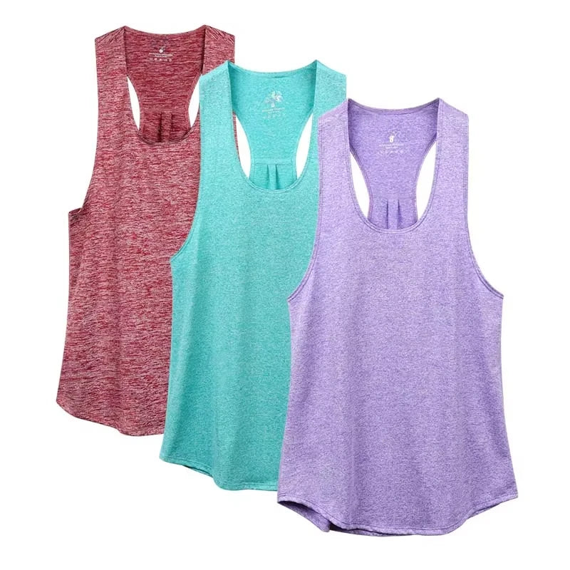 Sleeveless Racerback Workout Tank Tops for Women,Running Training Yoga Shirts,Fitness Sport Yoga Vest, Gym Sport Shirts