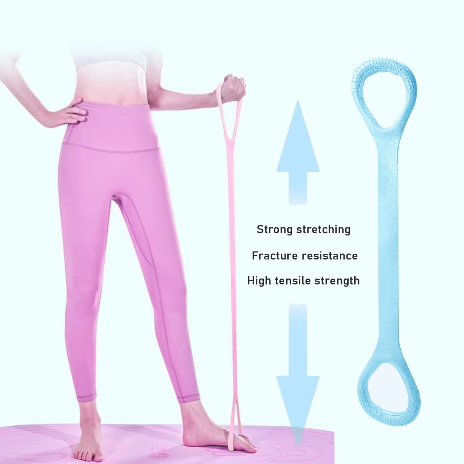 8 Fitness Workout Resistance Band Arm Back Shoulder Exercise Elastic Training Band Yoga Pilates Equipment